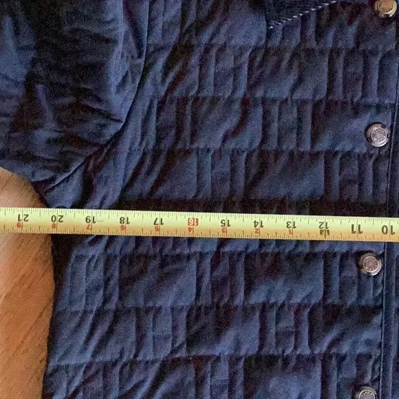 Tommy Hilfiger woven black quilted snap front shirt jacket w/cordu… - Picture 8 of 11